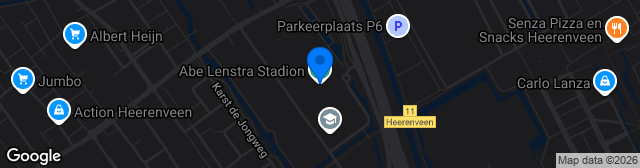 Map showing Abe Lenstra Stadion