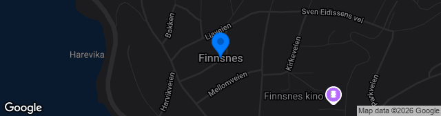 Map showing Finnsnes kunstgress