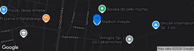 Map showing Stadion Miejski w Wasilkowie
