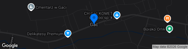 Map showing Stadion w Gaciu
