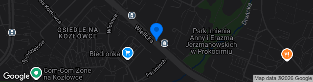 Map showing Boisko przy ul. Wielickiej