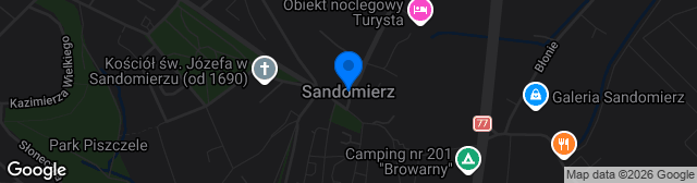 Map showing Miejski Stadion Sportowy Sandomierz
