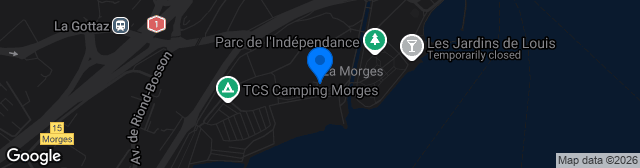 Map showing Parc des Sports Morges