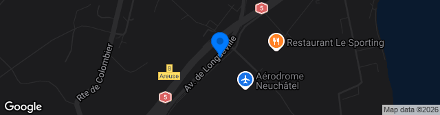 Map showing Stade des Chézards