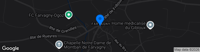 Map showing Terrain communal de Farvagny