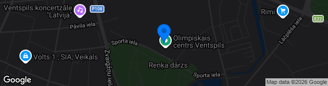 Map showing Olimpiskā centra Ventspils Stadionā