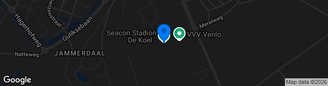 Map showing Covebo Stadion - De Koel -
