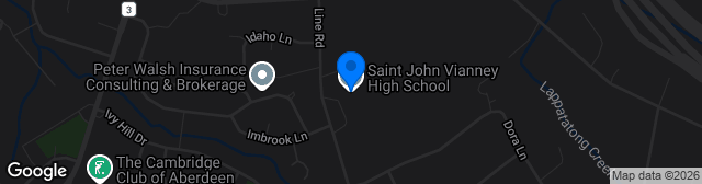 Map showing Saint John Vianney High School Stadium