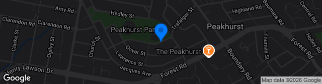 Map showing Peakhurst Park Synthetic
