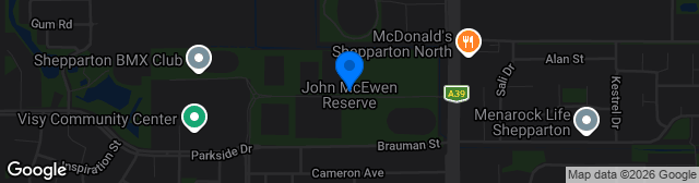 Map showing John McEwen Reserve