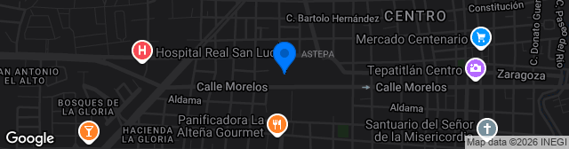 Map showing Estadio Gregorio Tepa Gómez