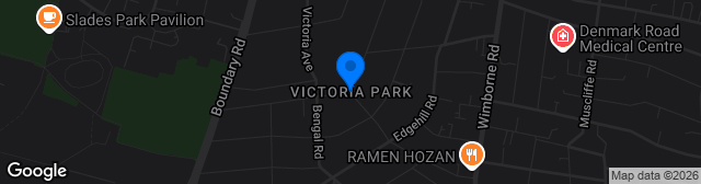 Map showing Victoria Park
