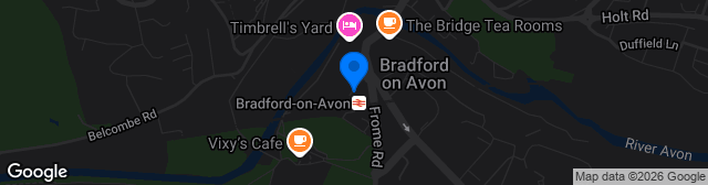 Map showing Bradford on Avon Sports and Social Club