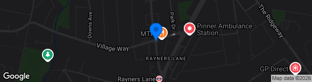 Map showing Rayners Lane