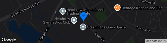 Map showing Hounslow Sports Club