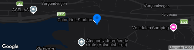 Map showing Color Line Stadion