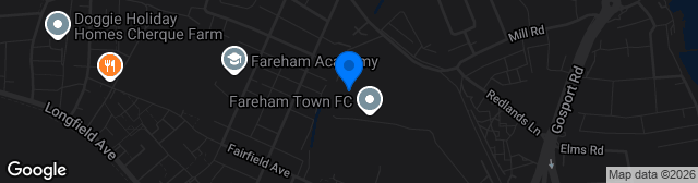 Map showing Cams Alders Stadium