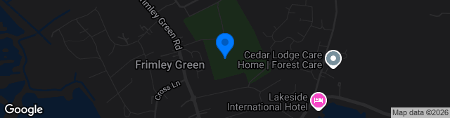 Map showing The Frimley Green Recreation Ground