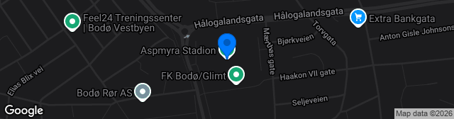 Map showing Aspmyra Stadion