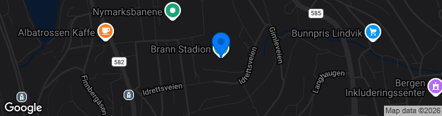 Map showing Brann Stadion