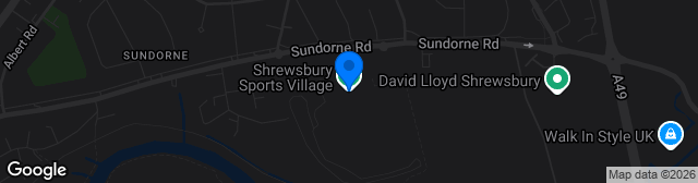 Map showing Shrewsbury Sports Village