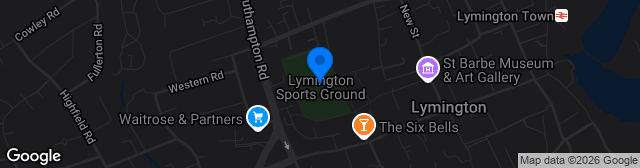 Map showing Lymington Sports Ground