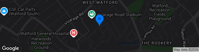 Map showing The Boundary Stadium