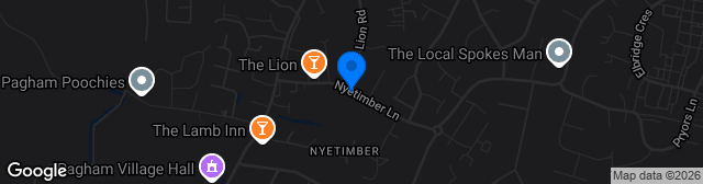 Map showing Nyetimber Lane
