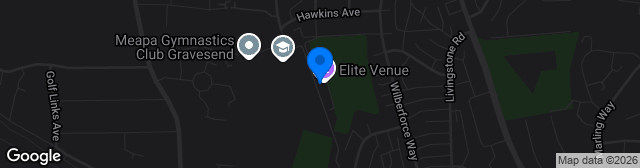Map showing Elite Venue