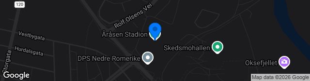 Map showing Åråsen Stadion