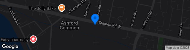 Map showing Spelthorne Sports Club