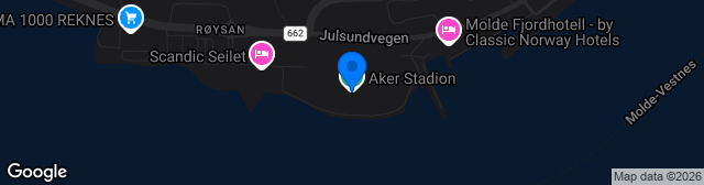 Map showing Aker Stadion