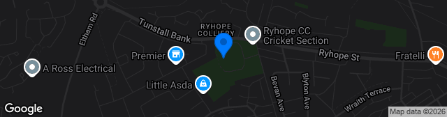 Map showing Ryhope Recreation Park
