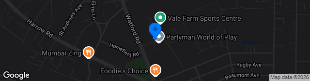 Map showing Vale Farm Stadium