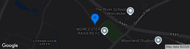Map showing Claines Lane