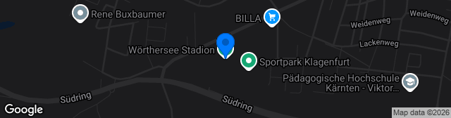 Map showing Wörthersee Stadion
