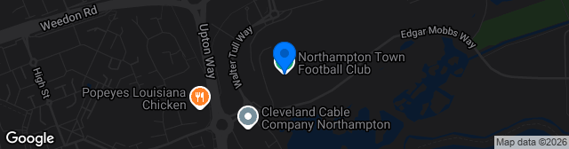 Map showing Sixfields Stadium