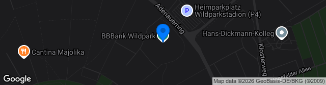 Map showing BBBank Wildpark
