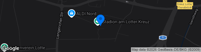 Map showing Stadion am Lotter Kreuz