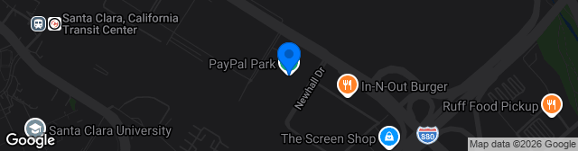 Map showing PayPal Park
