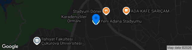 Map showing Yeni Adana Stadyumu