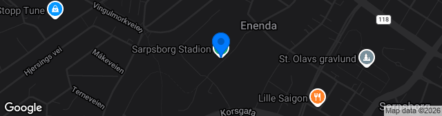 Map showing Sarpsborg Stadion