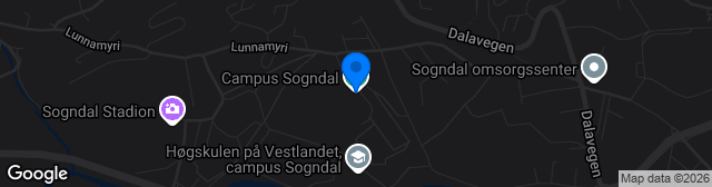 Map showing Fosshaugane Campus