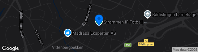 Map showing Strømmen Stadion