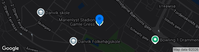 Map showing Marienlyst Stadion