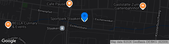 Map showing Sportpark Staaken