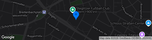 Map showing Sportplatz Schildhornstraße
