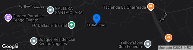 Map showing Cancha El Barrial