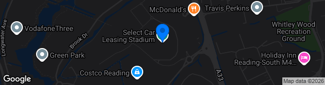 Map showing Select Car Leasing Stadium