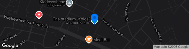 Map showing Stadion Kolos Stavyshche